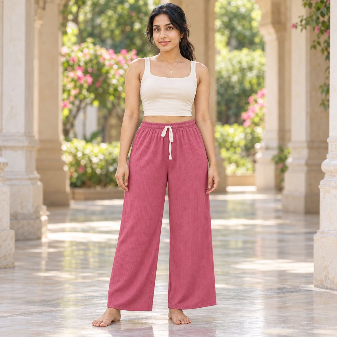 Onion Color Free Size Palazzo Pant