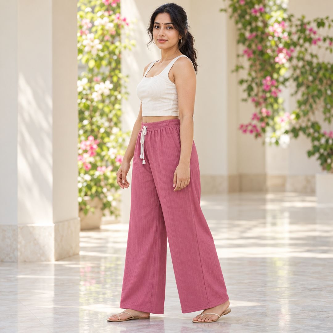 Onion Color Free Size Palazzo Pant