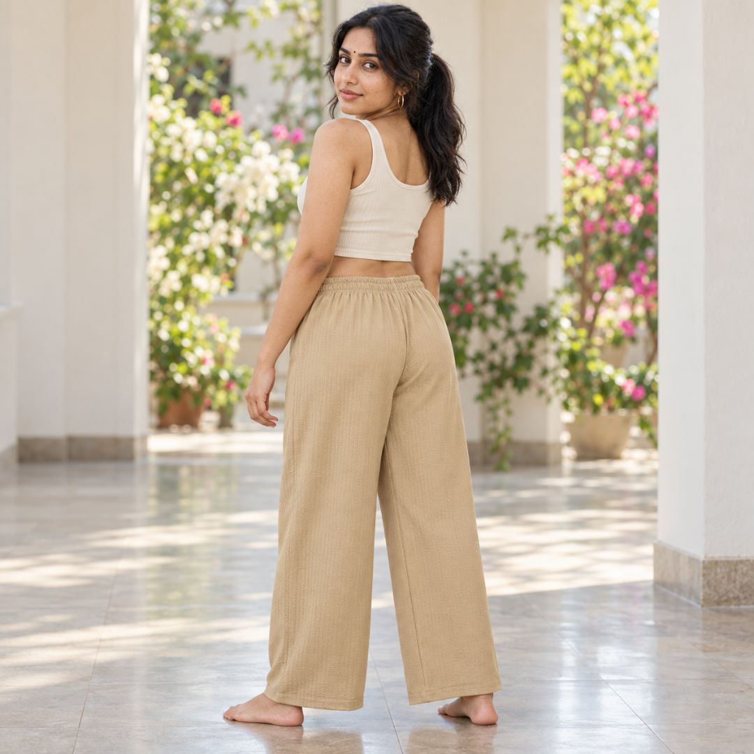 L. Fawn Color  Free Size Palazzo Pant