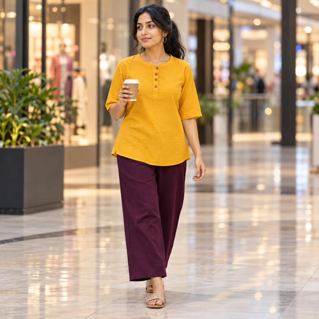 Wine Color  Free Size Palazzo Pant