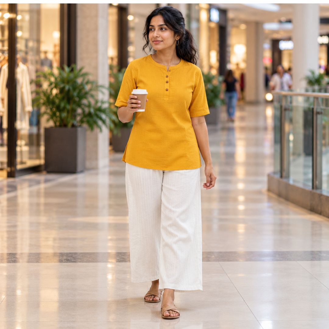 Off White  Color  Free Size Palazzo Pant