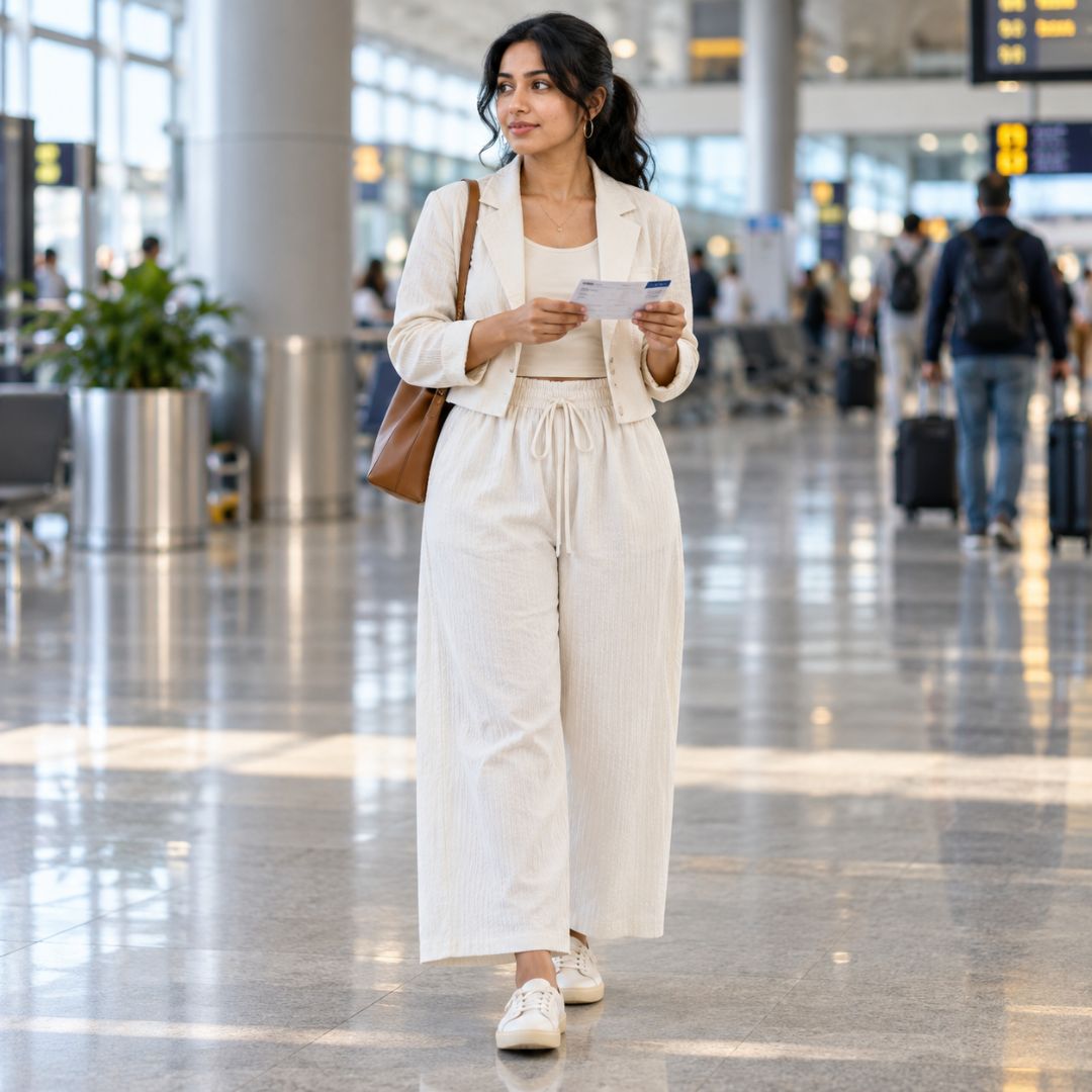 Off White  Color  Free Size Palazzo Pant